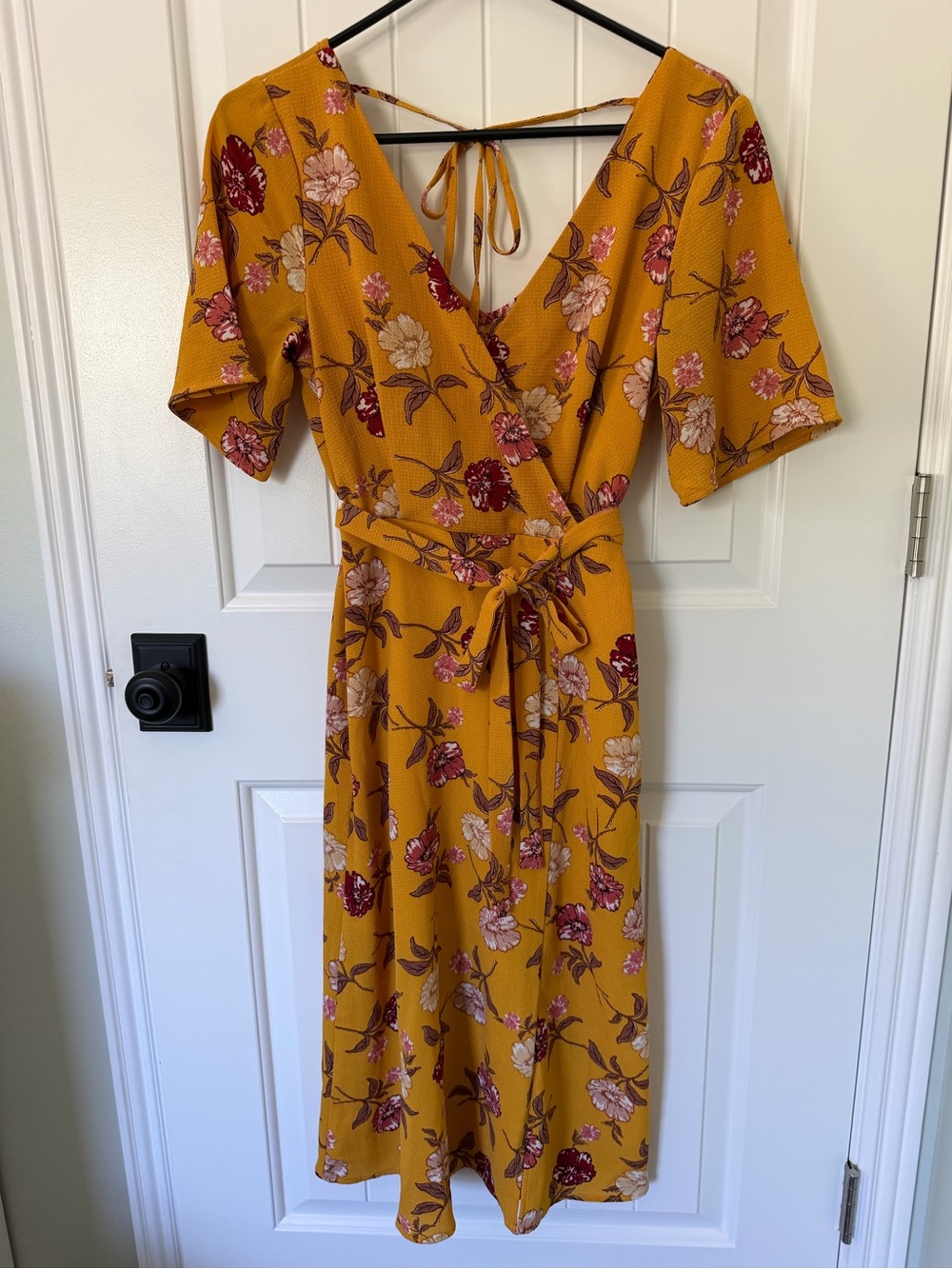 Blue Rain Mustard Floral Dress